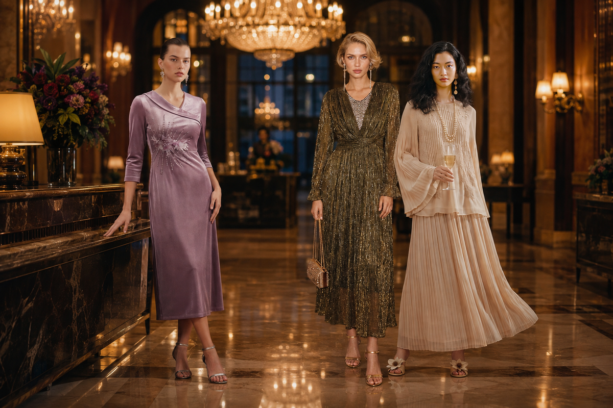 Elegant evening wear outfit for women