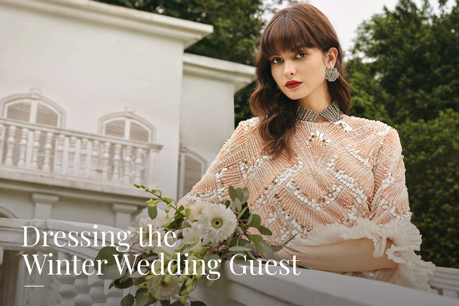Refined winter wedding guest style by Richradiqs, featuring elegant outfits designed for formal ceremonies and cold-season celebrations