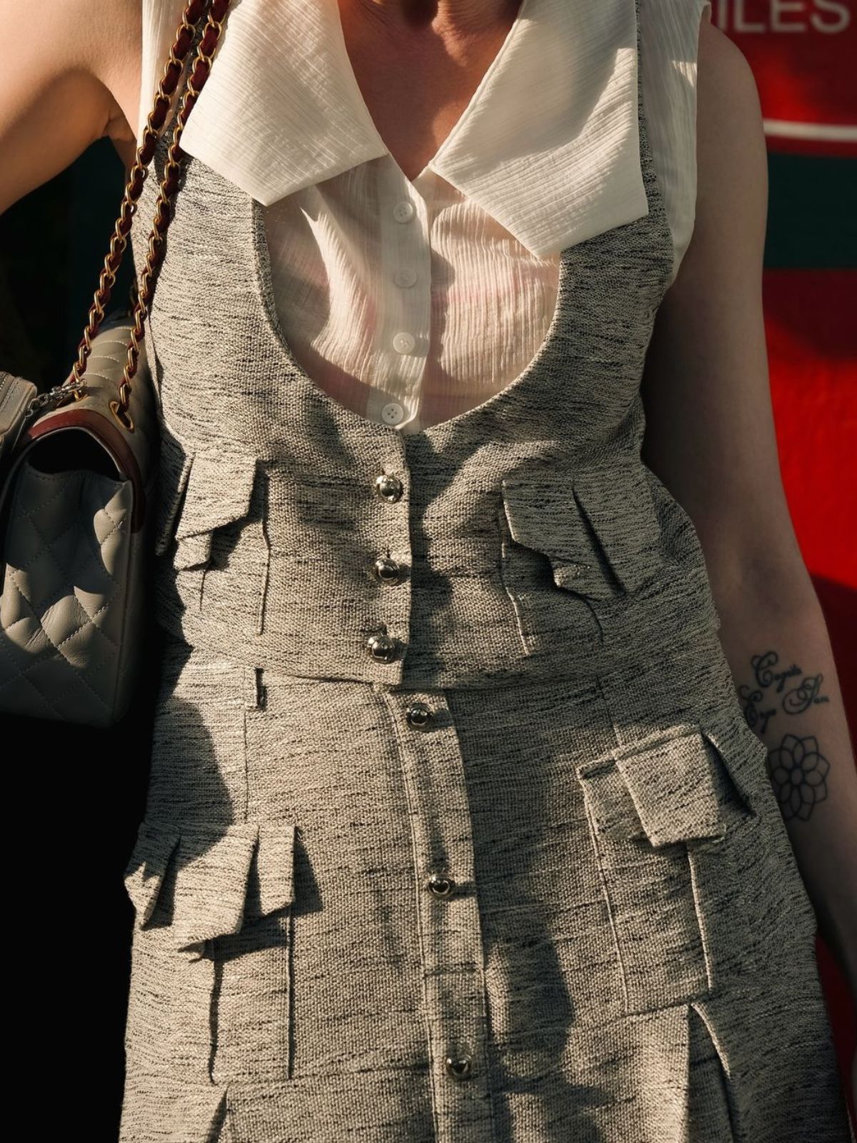 Final Sale | Light Grey Minimalist A-line Skirt