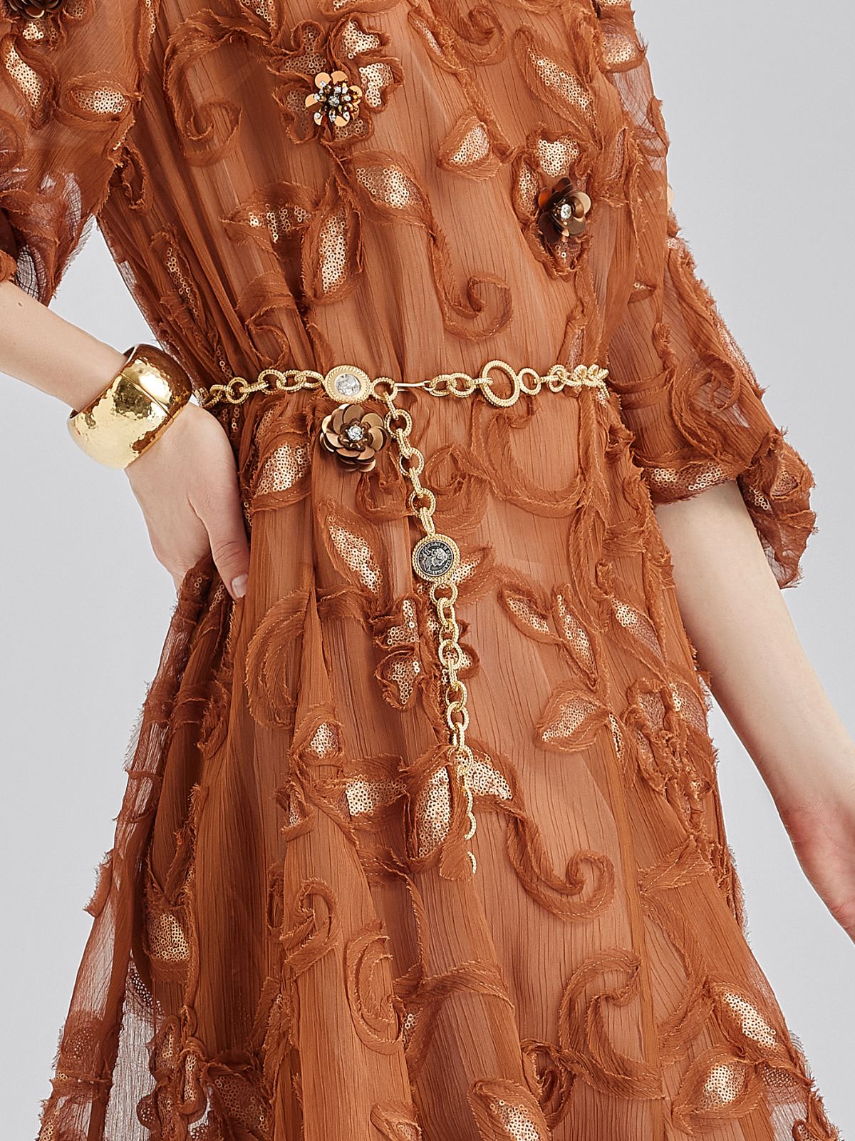 Vintage Coin Detail Waist Chain