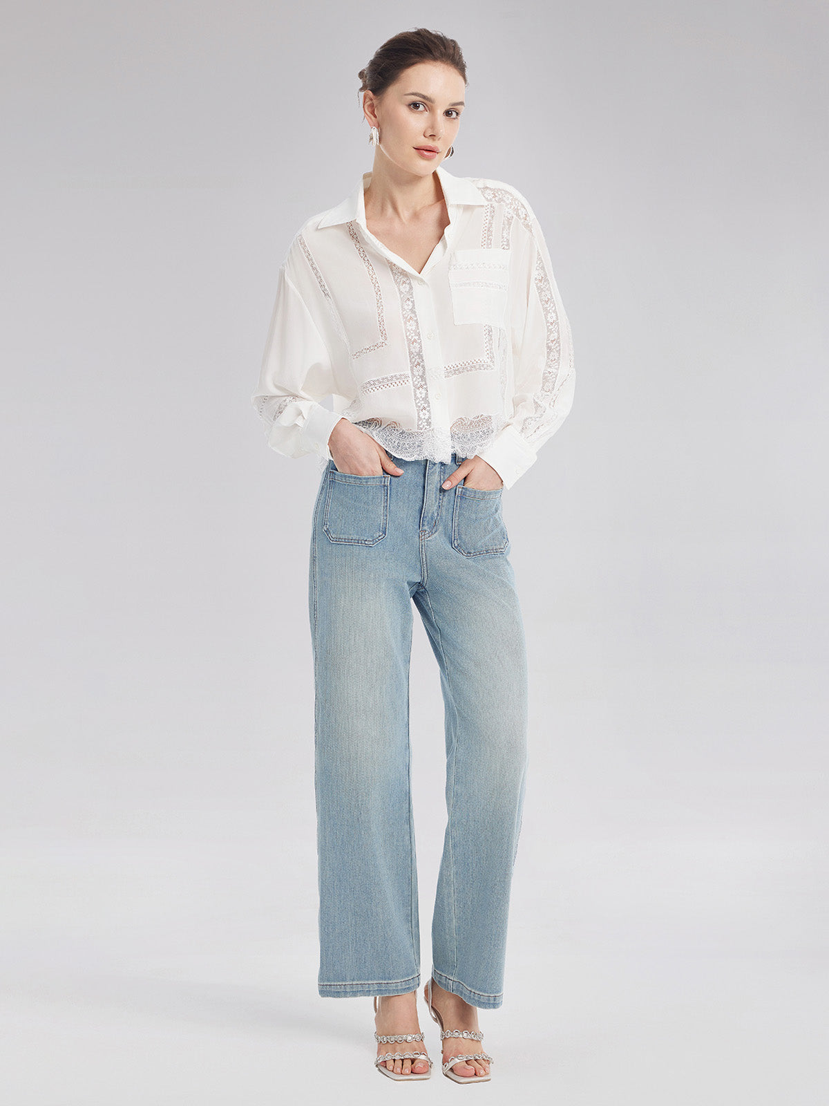 Final Sale | Breathable Straight Leg Denim Jeans
