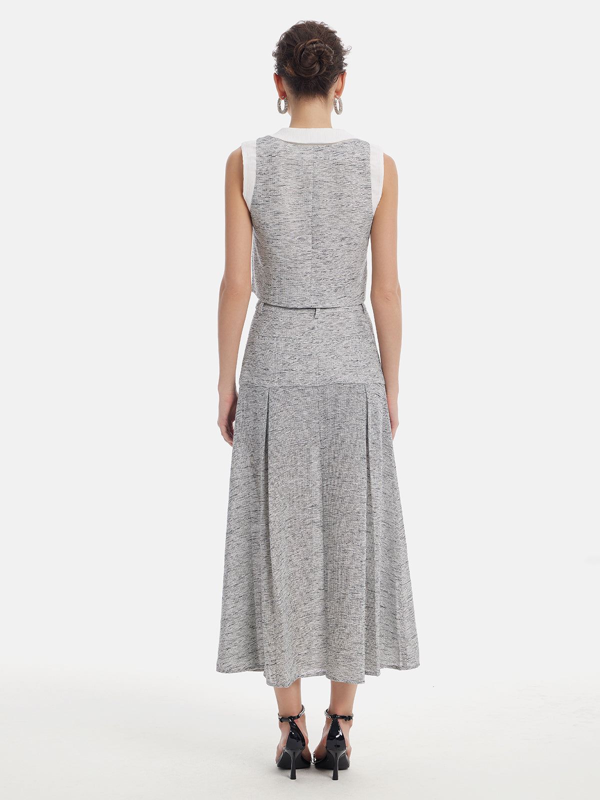 Final Sale | Light Grey Artistic Layered Top