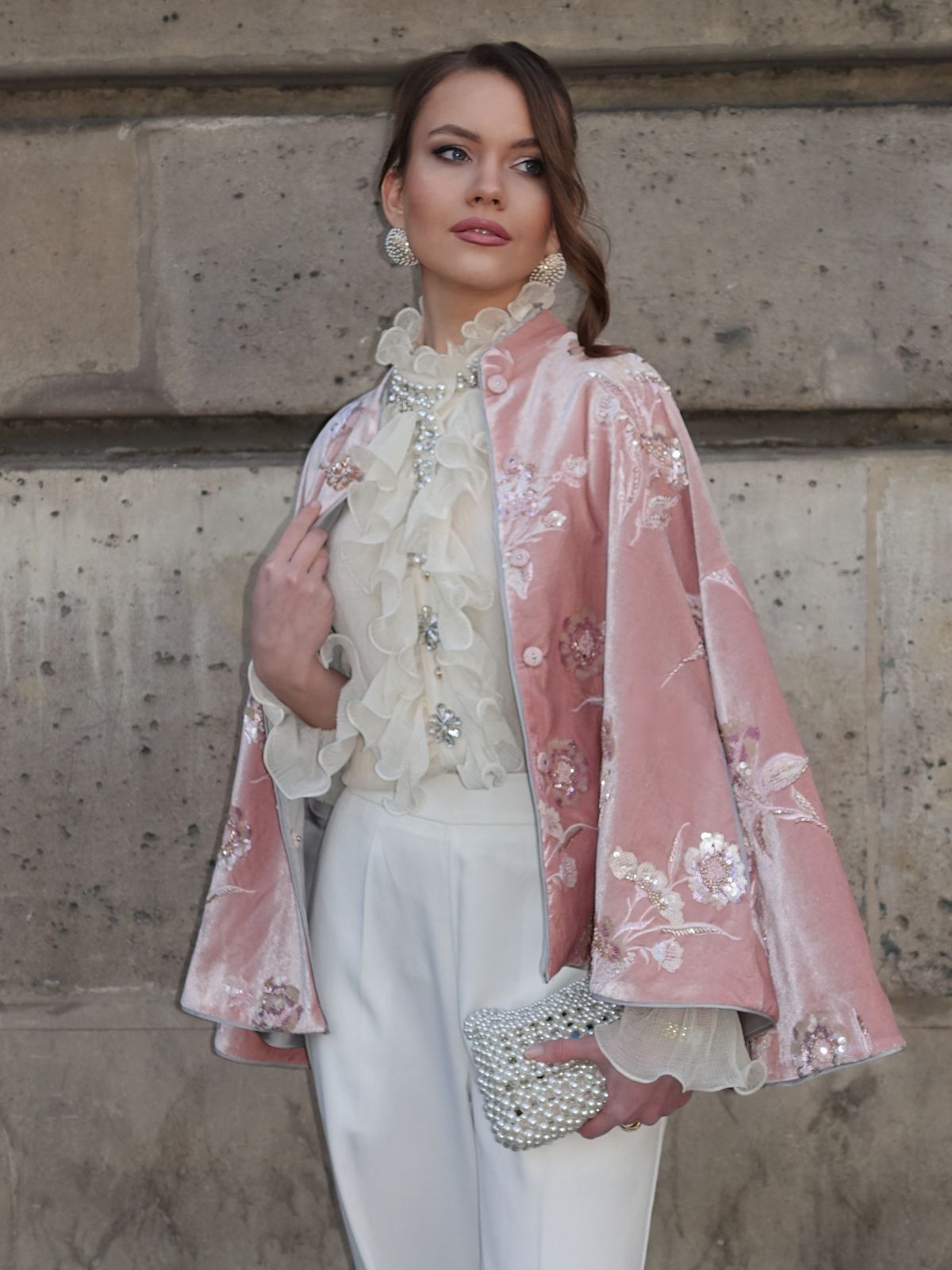 Fashion styling with elegant silhouette