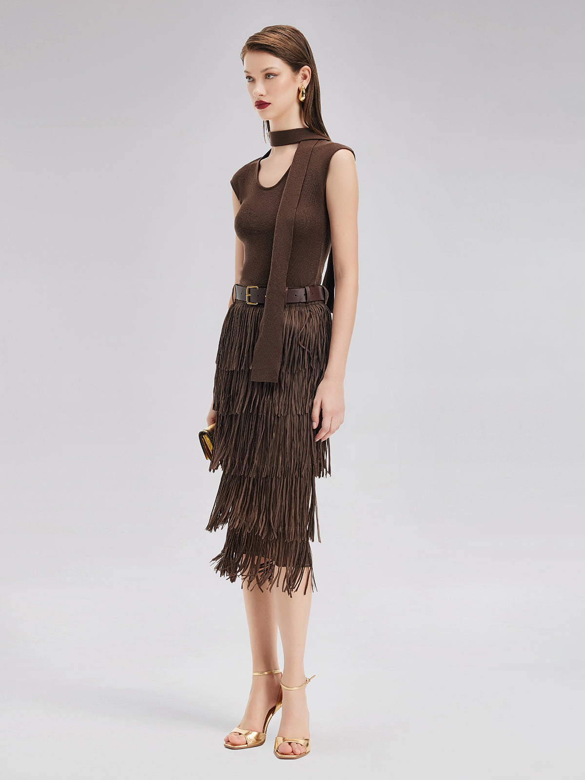 Western Knight Fringe Skirt