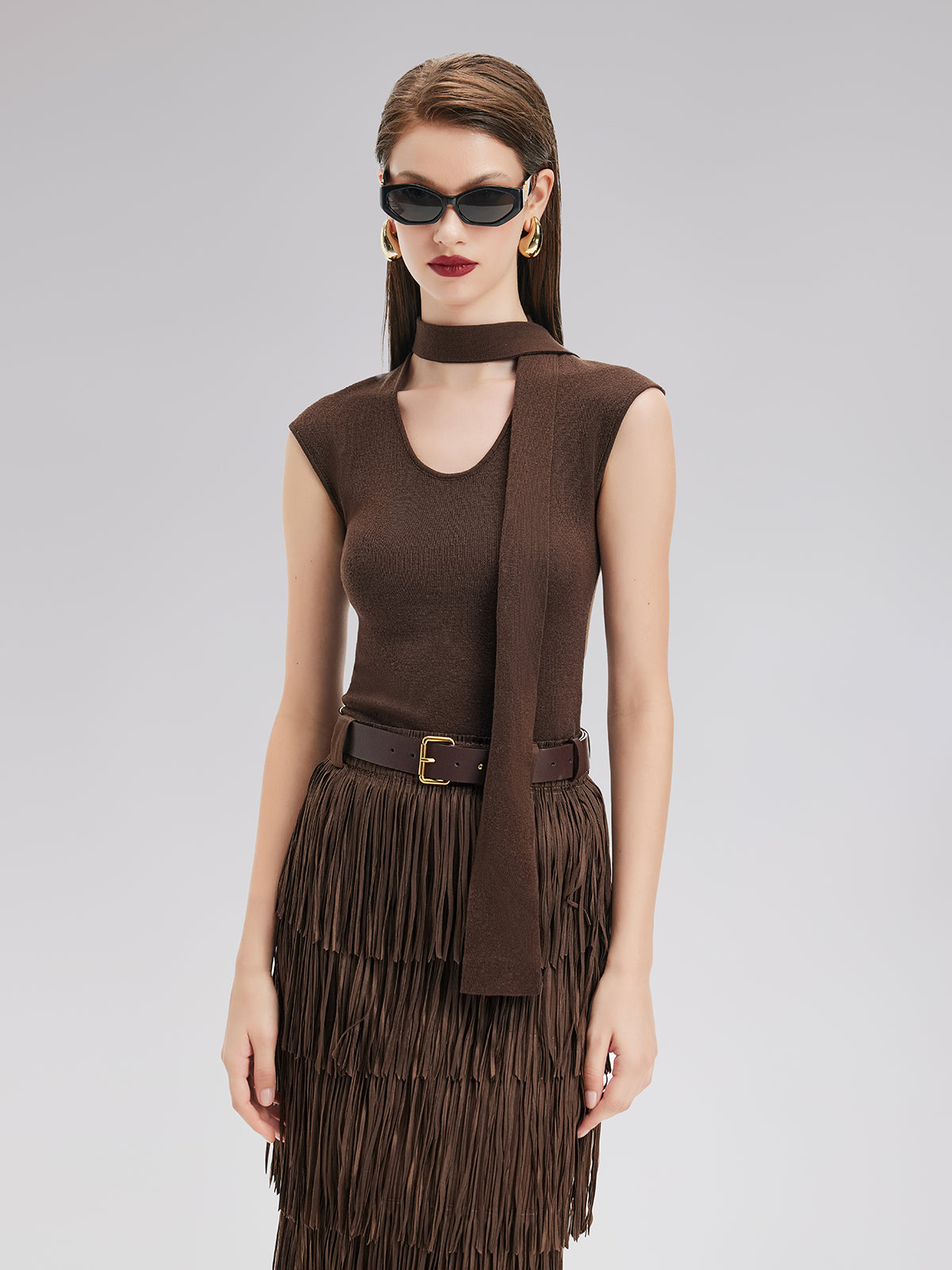 Artistic Ribbon Knit Top