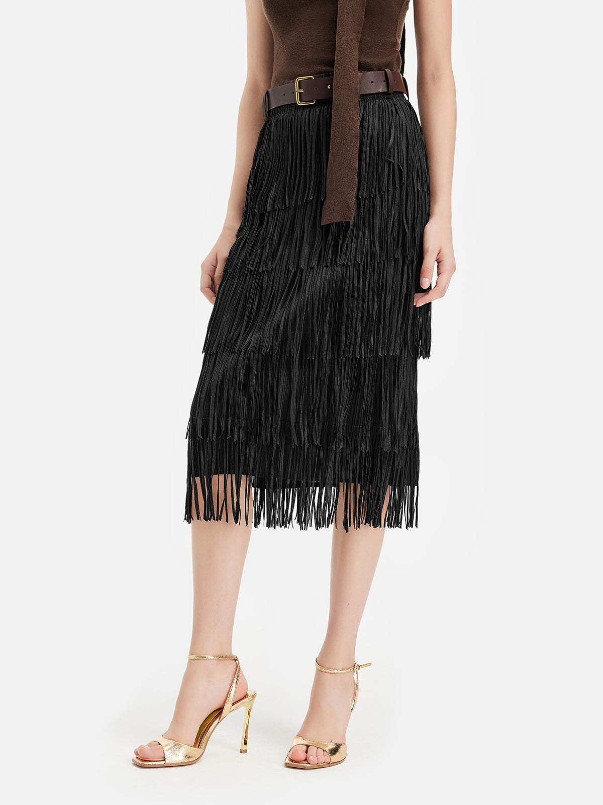 Western Knight Fringe Skirt