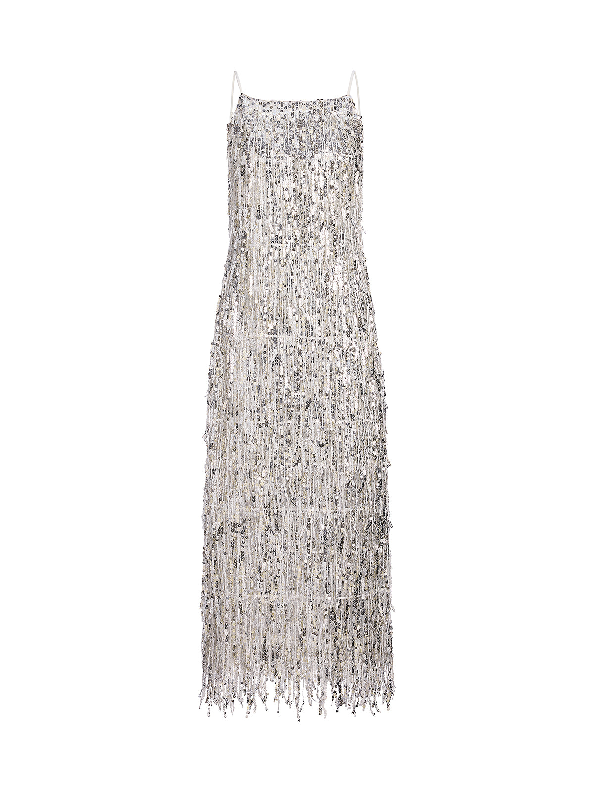 Final Sale | Tassel Sequin Maxi Slip Dress