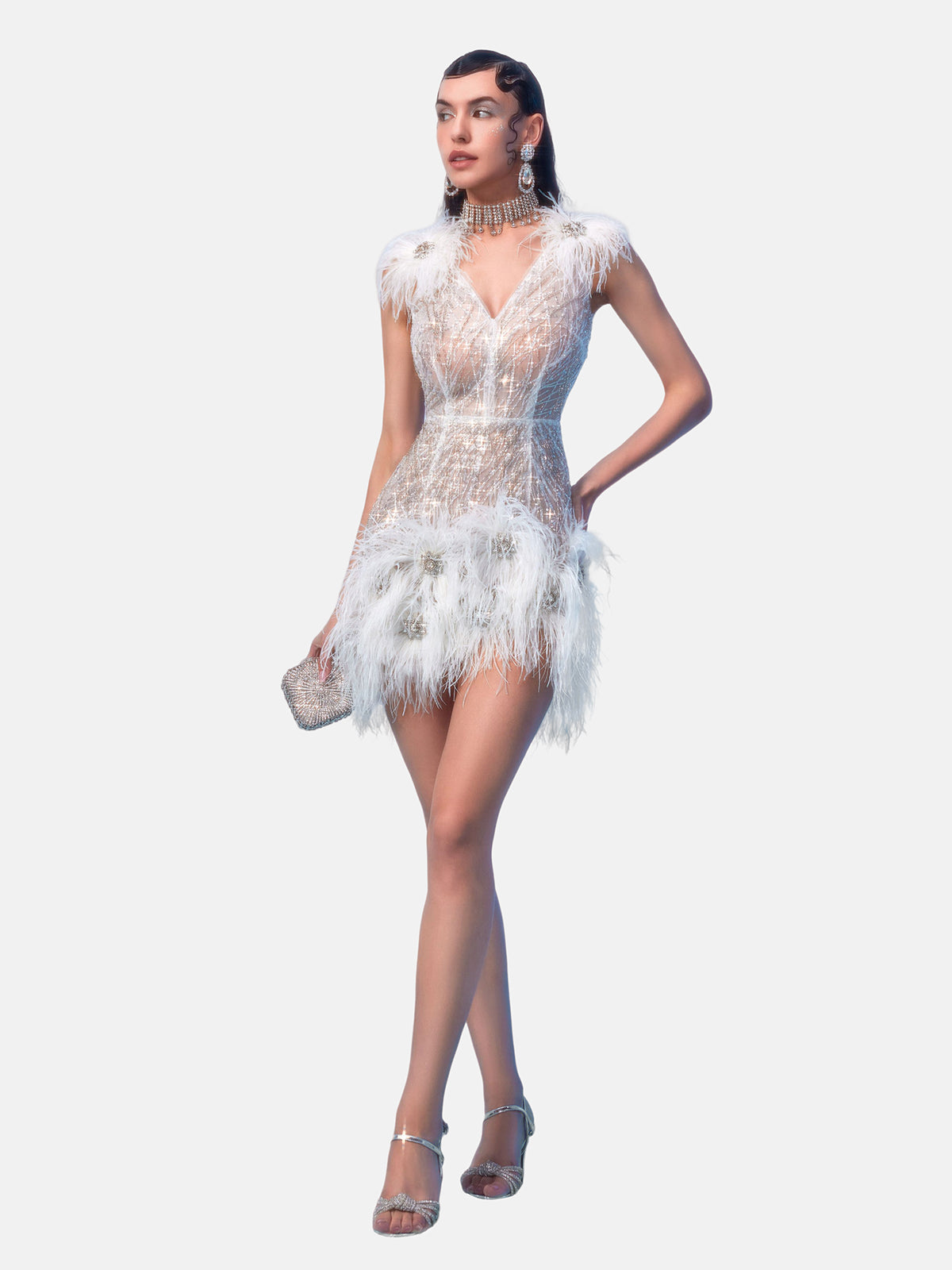 Ostrich fur dress hotsell