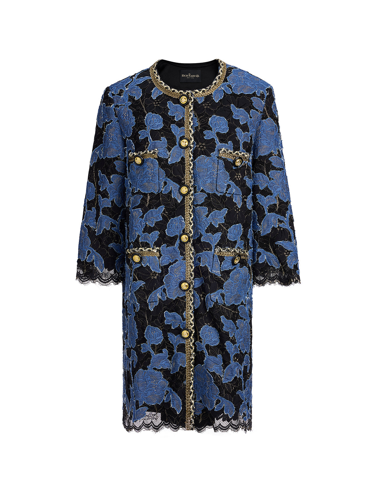 Hand-Sewn Ribbon Jacquard Lace Jacket