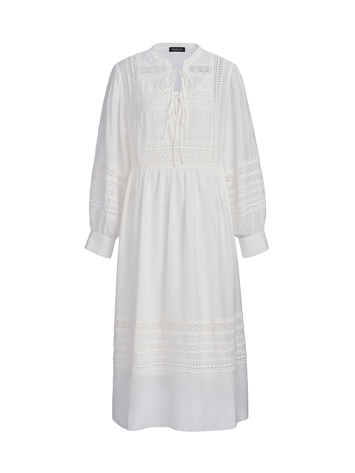 Cutout Embroidered Lacing Dress