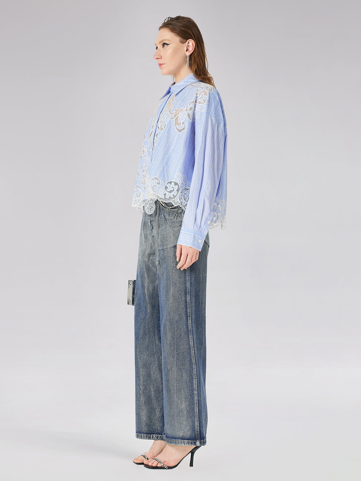 Styled outfit with modern proportions and natural composition