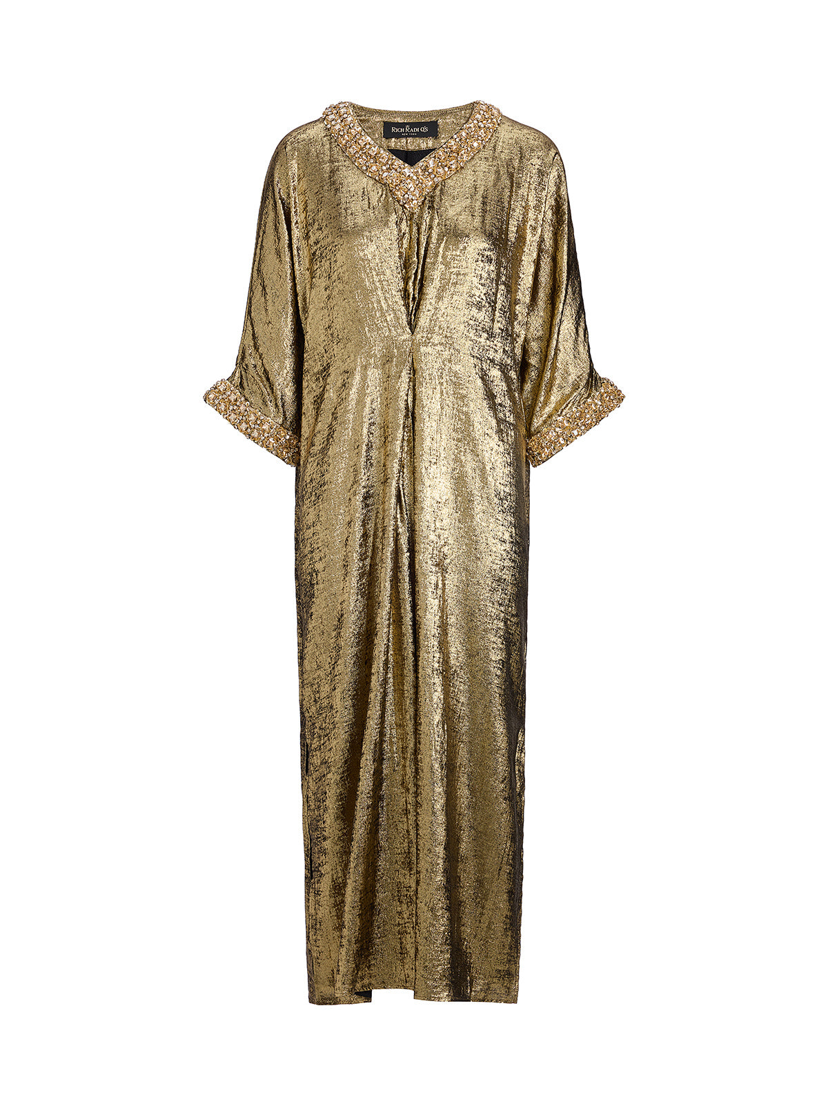 Stunning Gold V-neck Dress