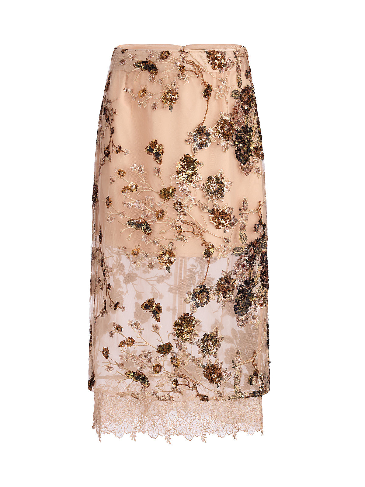 Luxurious Embroidered Sequin Skirt
