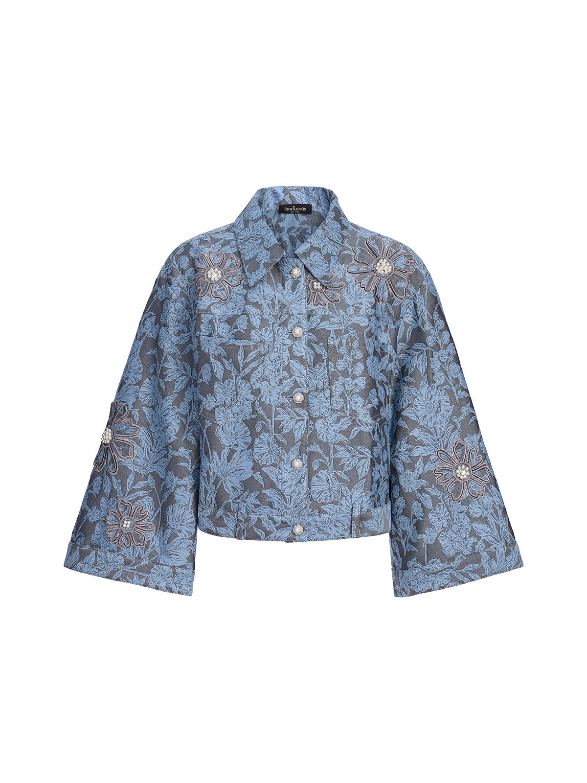 Jacquard Laser-Cut Crystal-Embellished Jacket