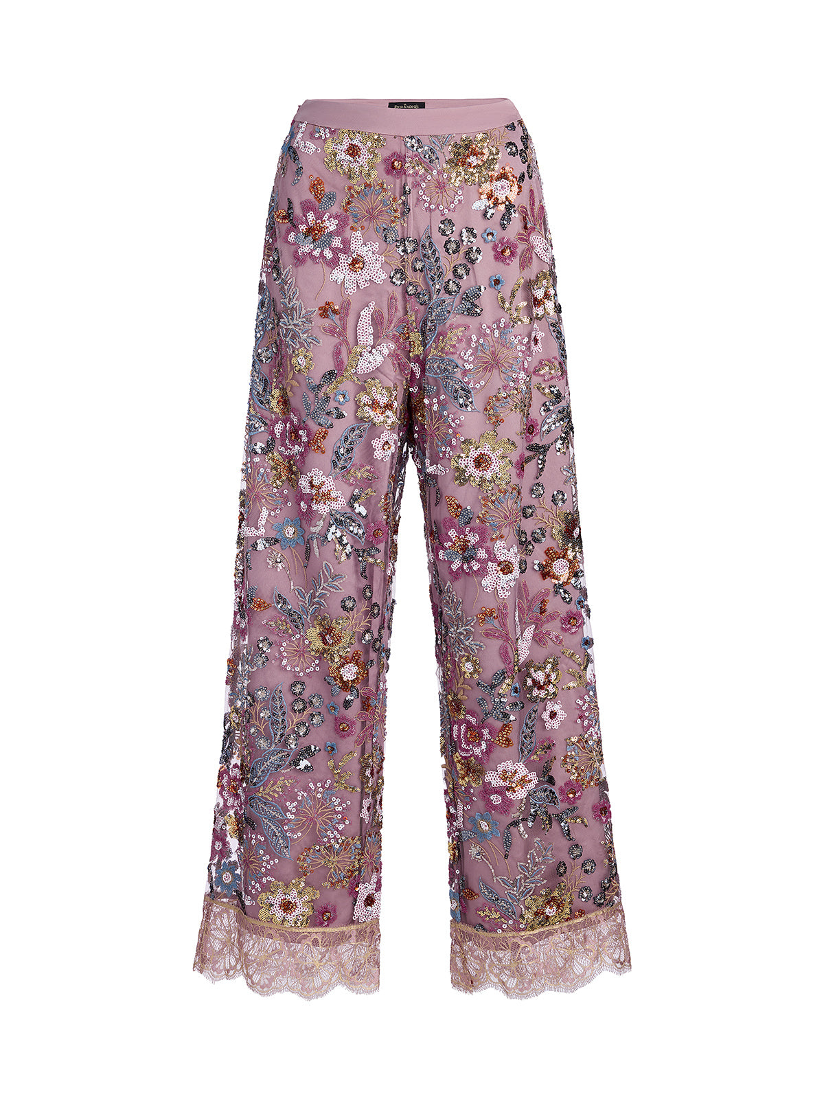 Multicolor Sequin Embroidered Trousers