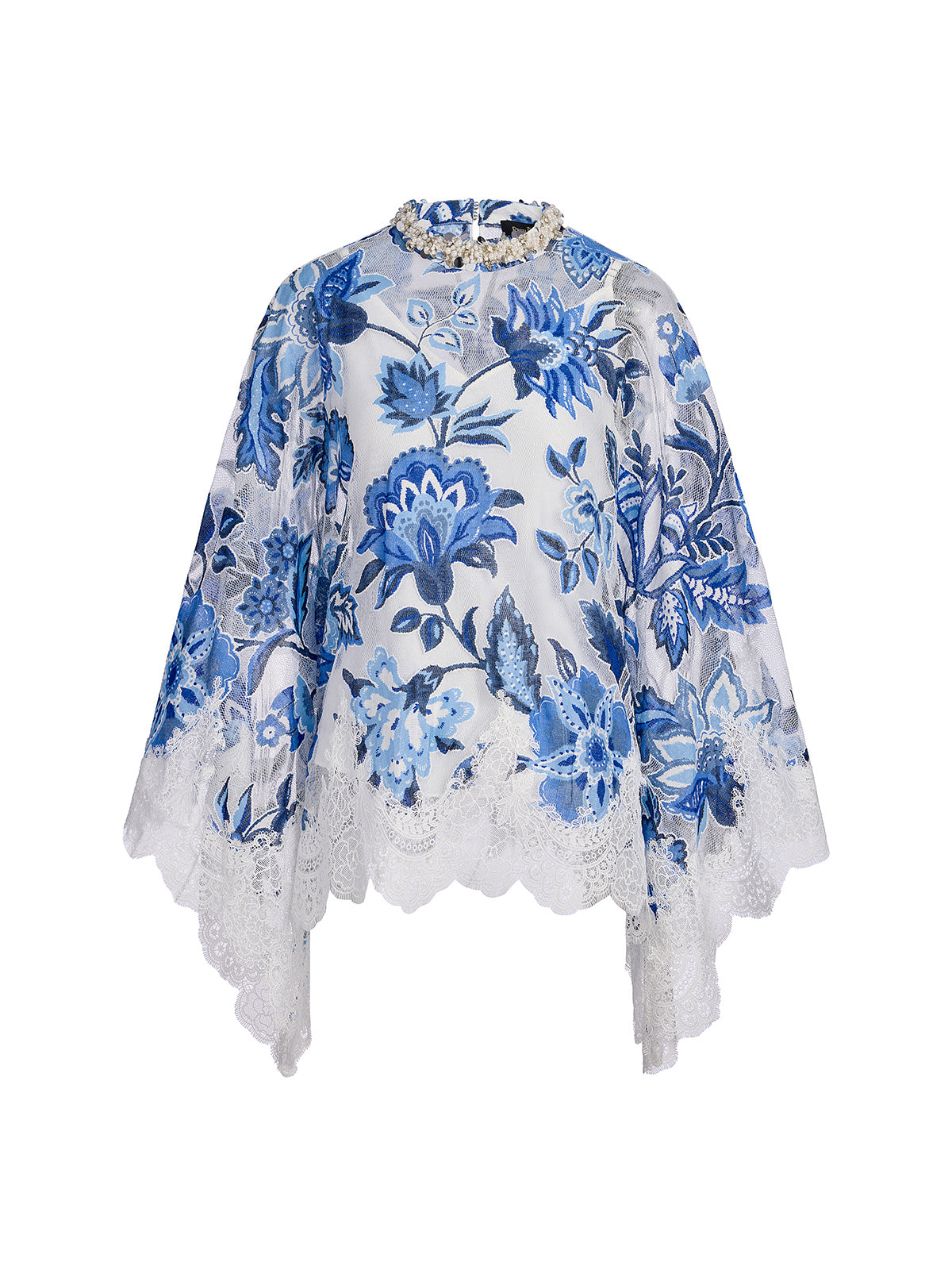 Lace Jacquard Cape Top