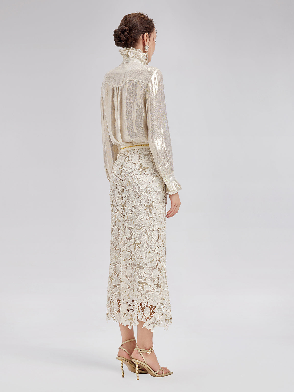 Embroidered Lace Mermaid Skirt
