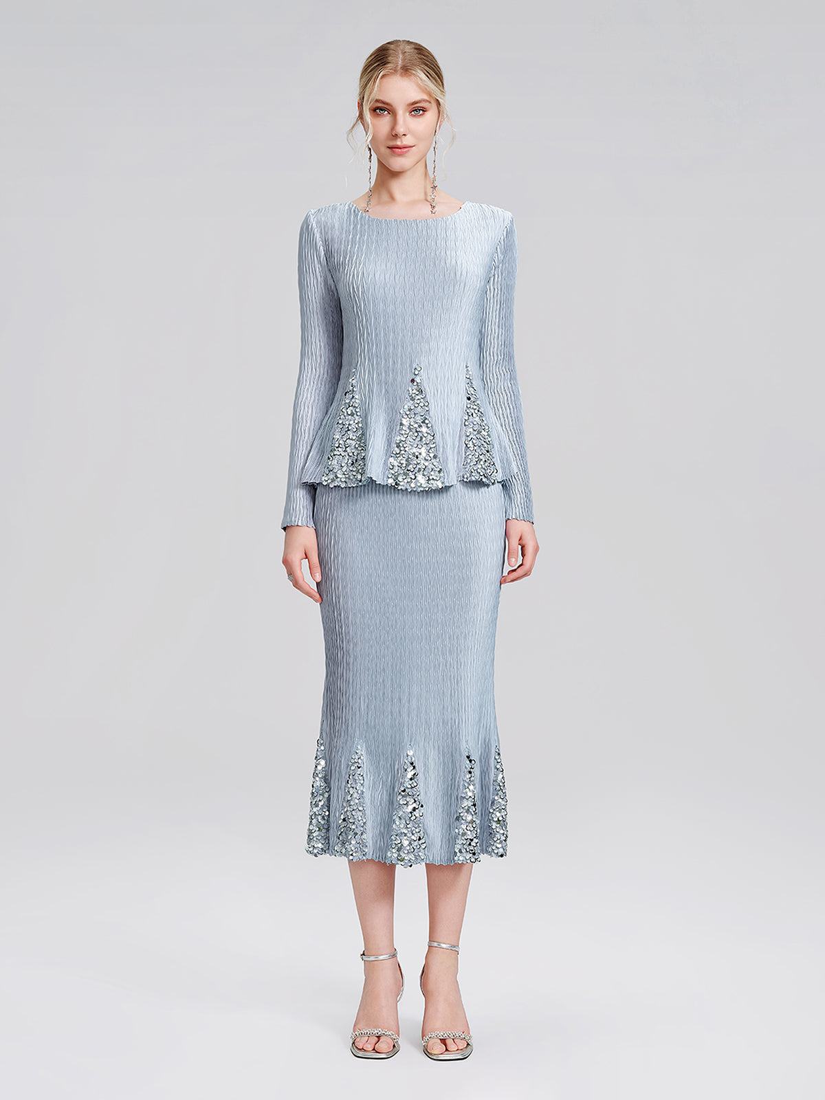 Pleated Sequin Mermaid Set