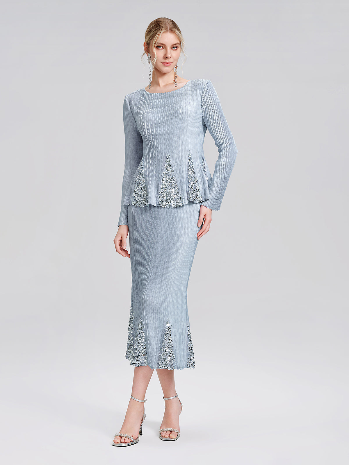 Pleated Sequin Mermaid Set
