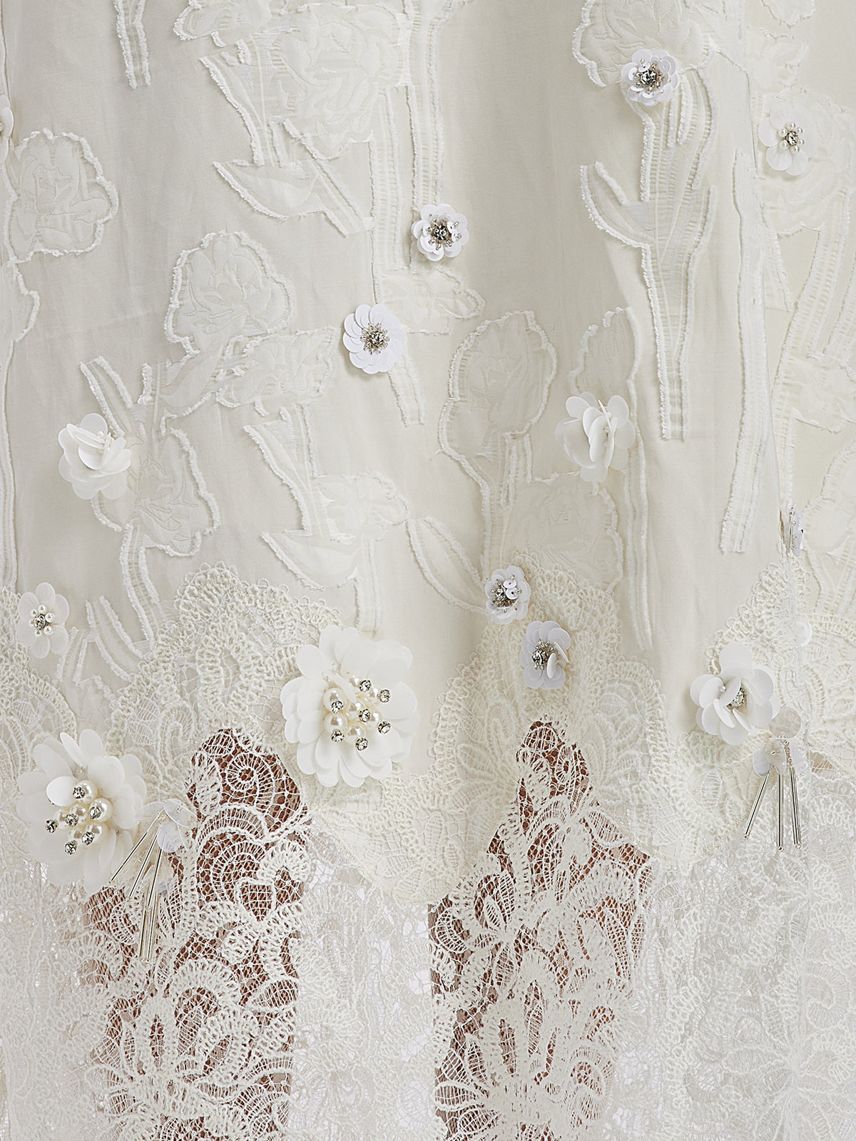 Final Sale | Custom Beaded Lace Jacquard Skirt