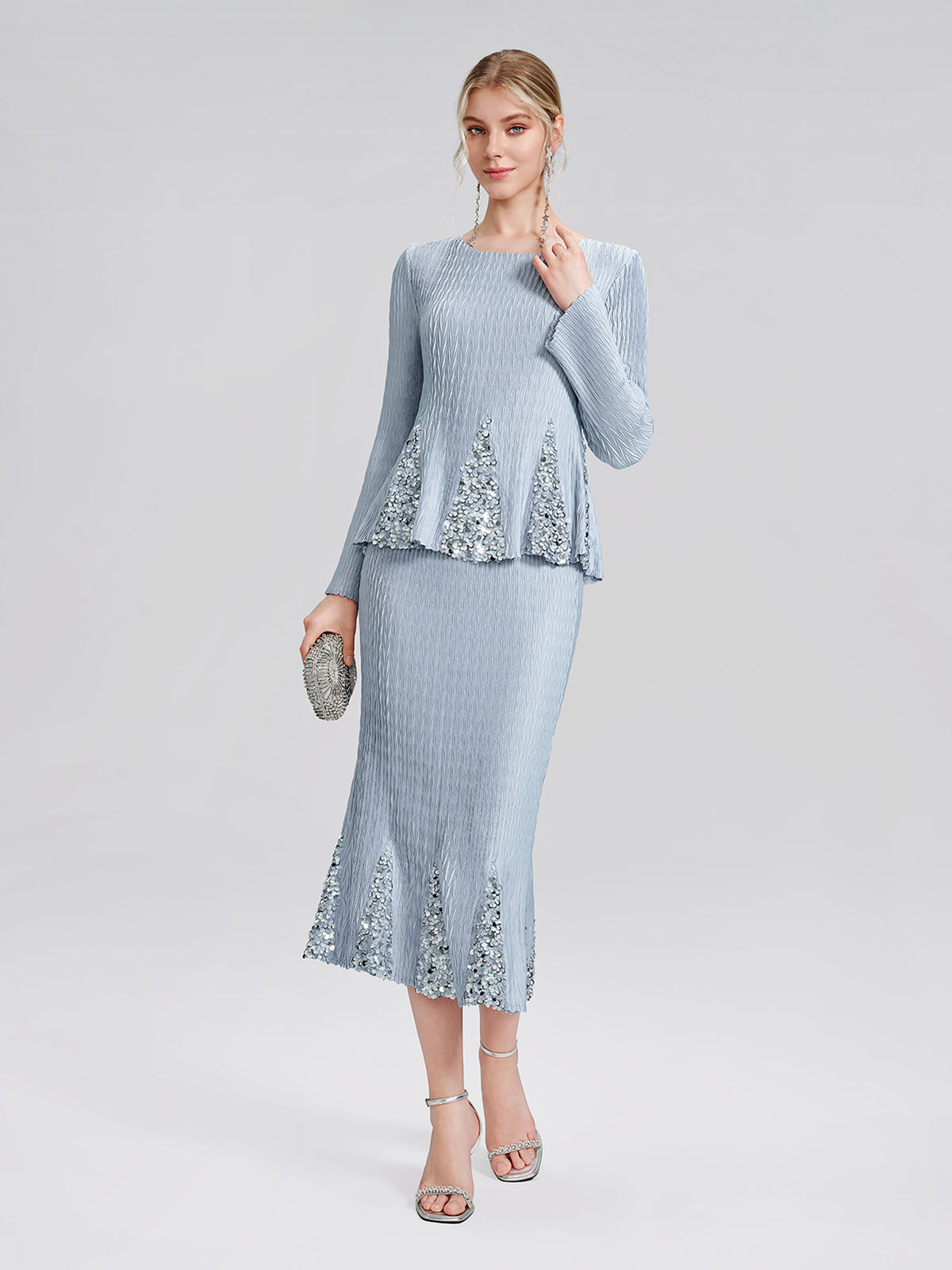 Pleated Sequin Mermaid Set