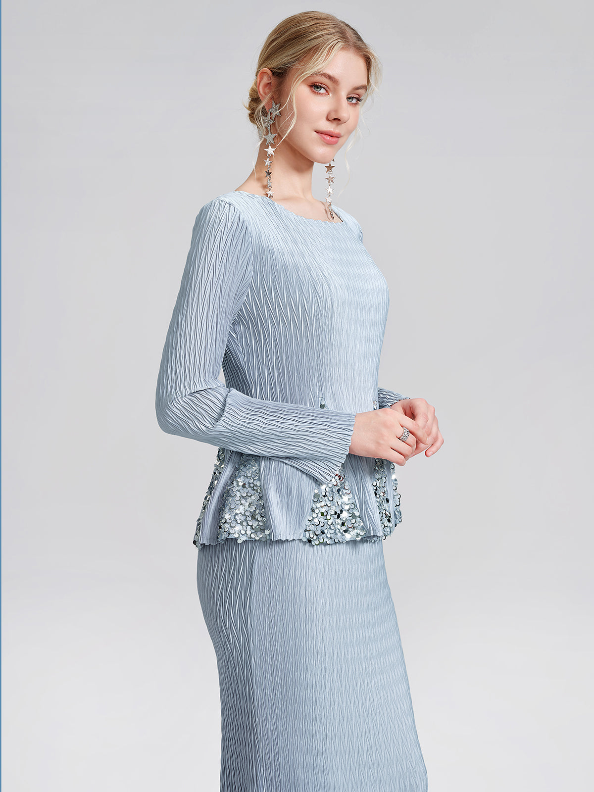 Pleated Sequin Mermaid Set