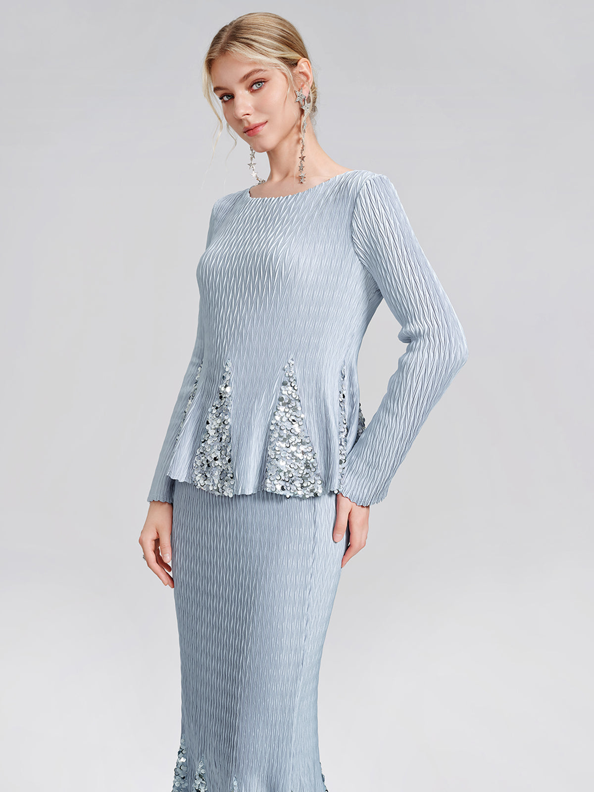Pleated Sequin Mermaid Set