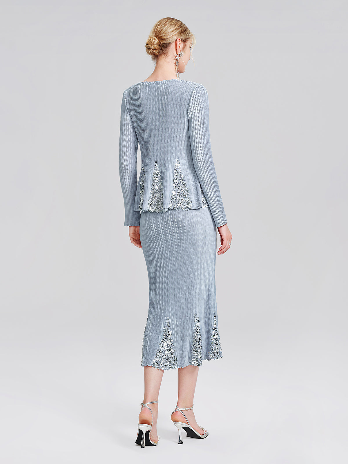 Pleated Sequin Mermaid Set