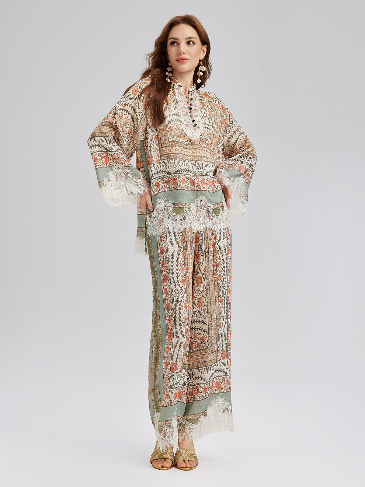 Chic designer dress with detailed embroidery