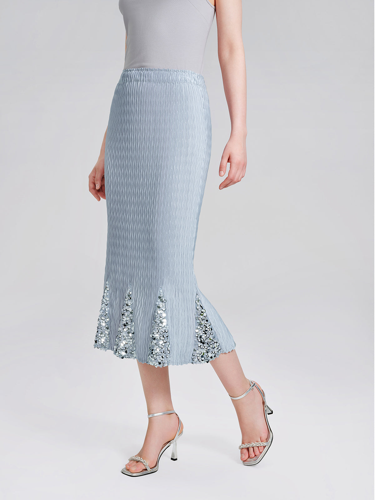 Pleated Sequin Mermaid Set