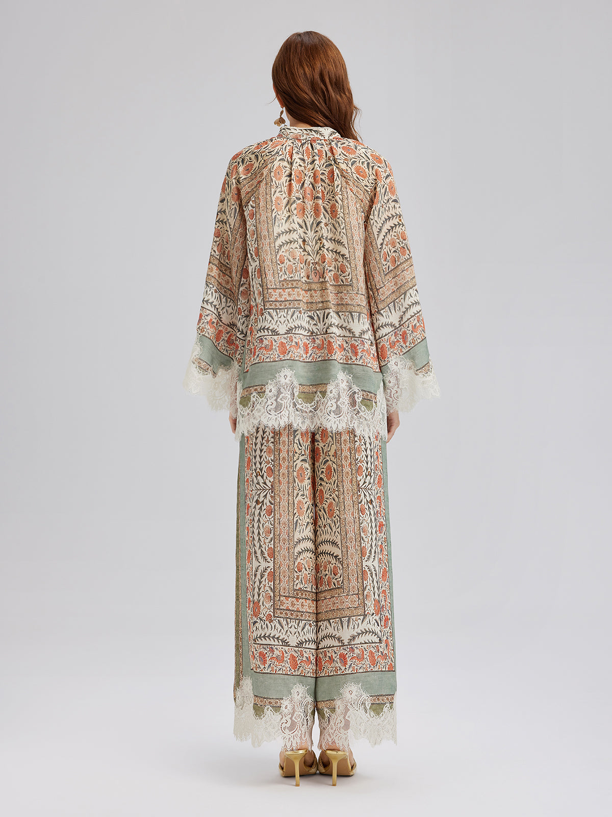 Botanical Lace Panel Resort Top