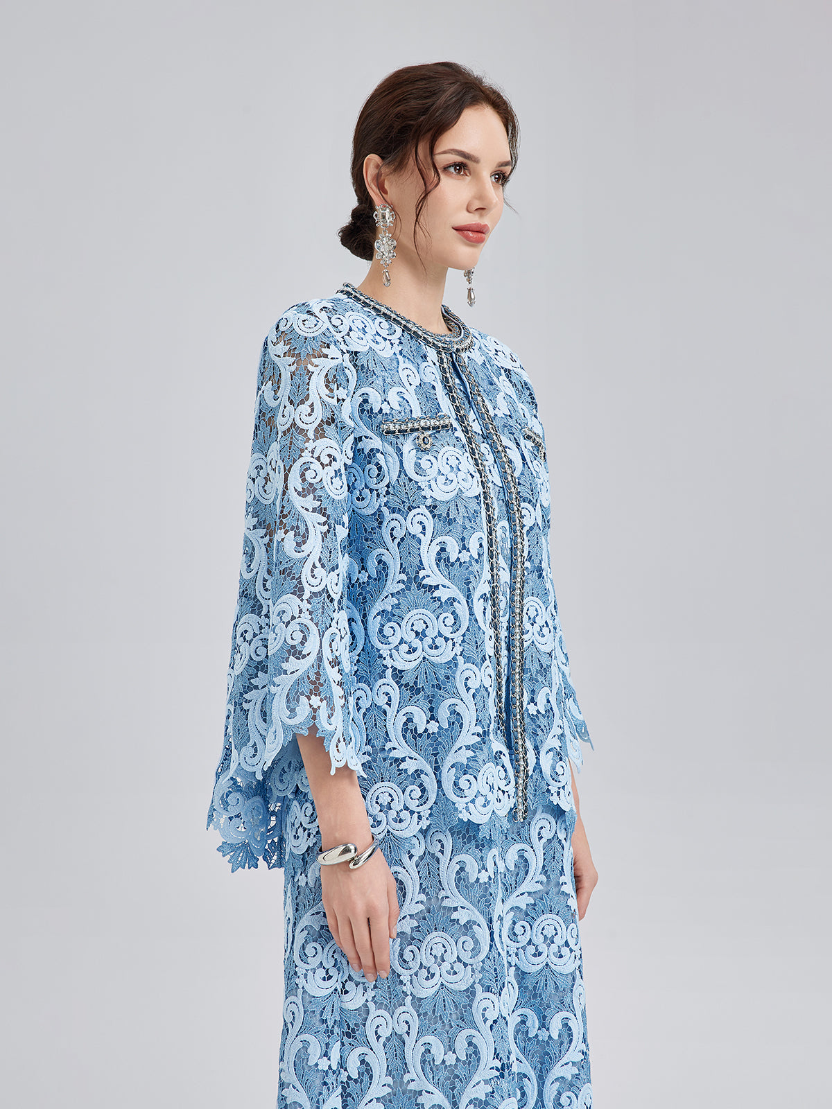 Final Sale | Baroque Two-Tone Lace Jacket