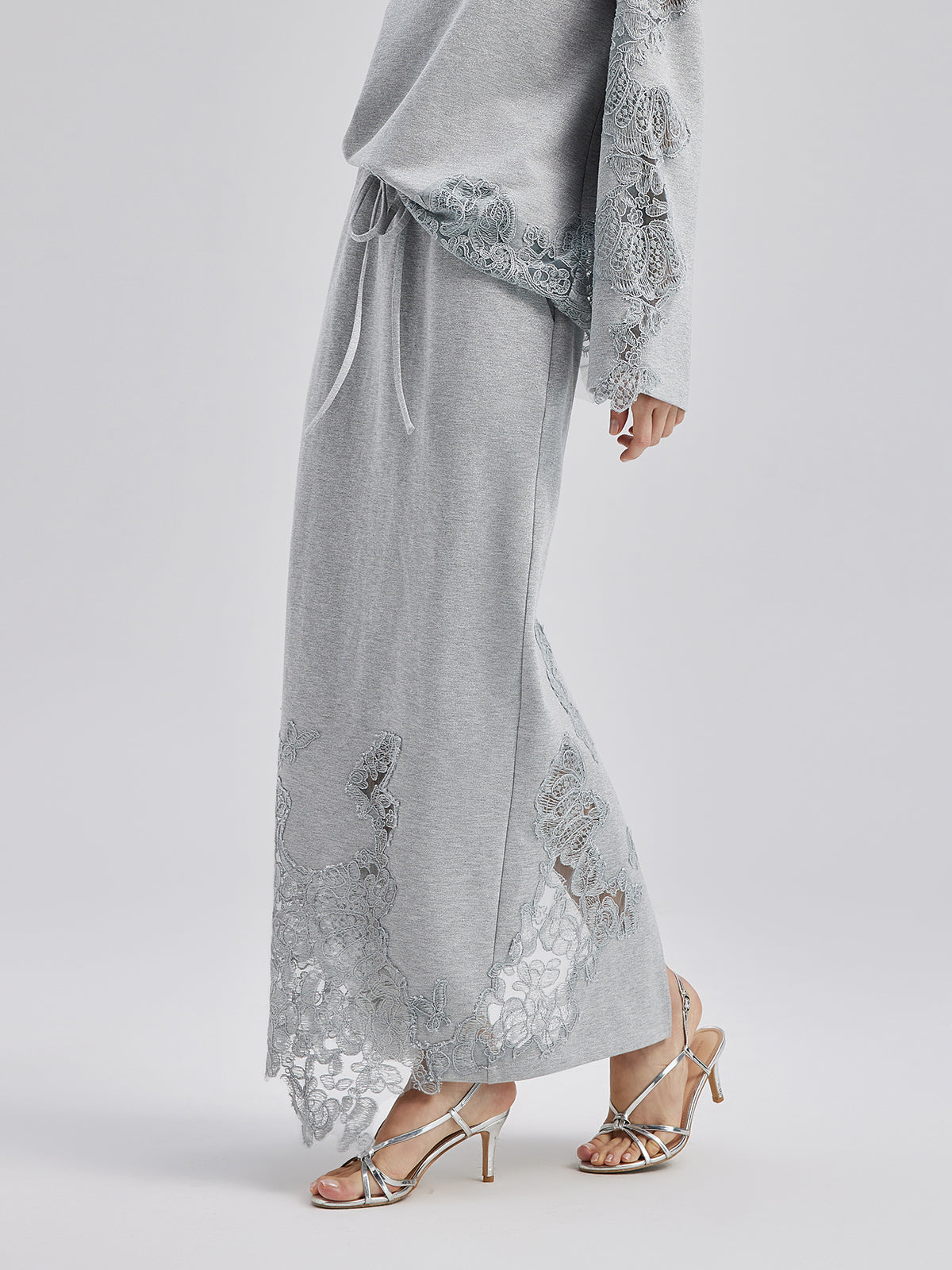 Final Sale | Italian Lace-Detail Knit Set
