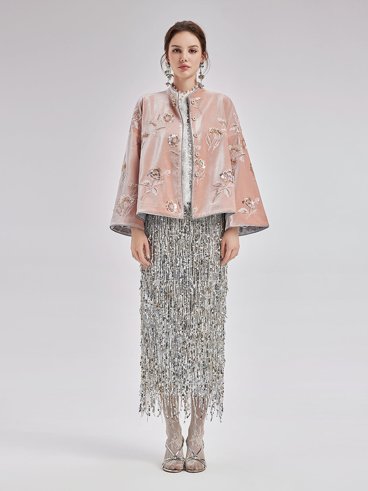 Contemporary clothing item with soft texture and clean silhouette