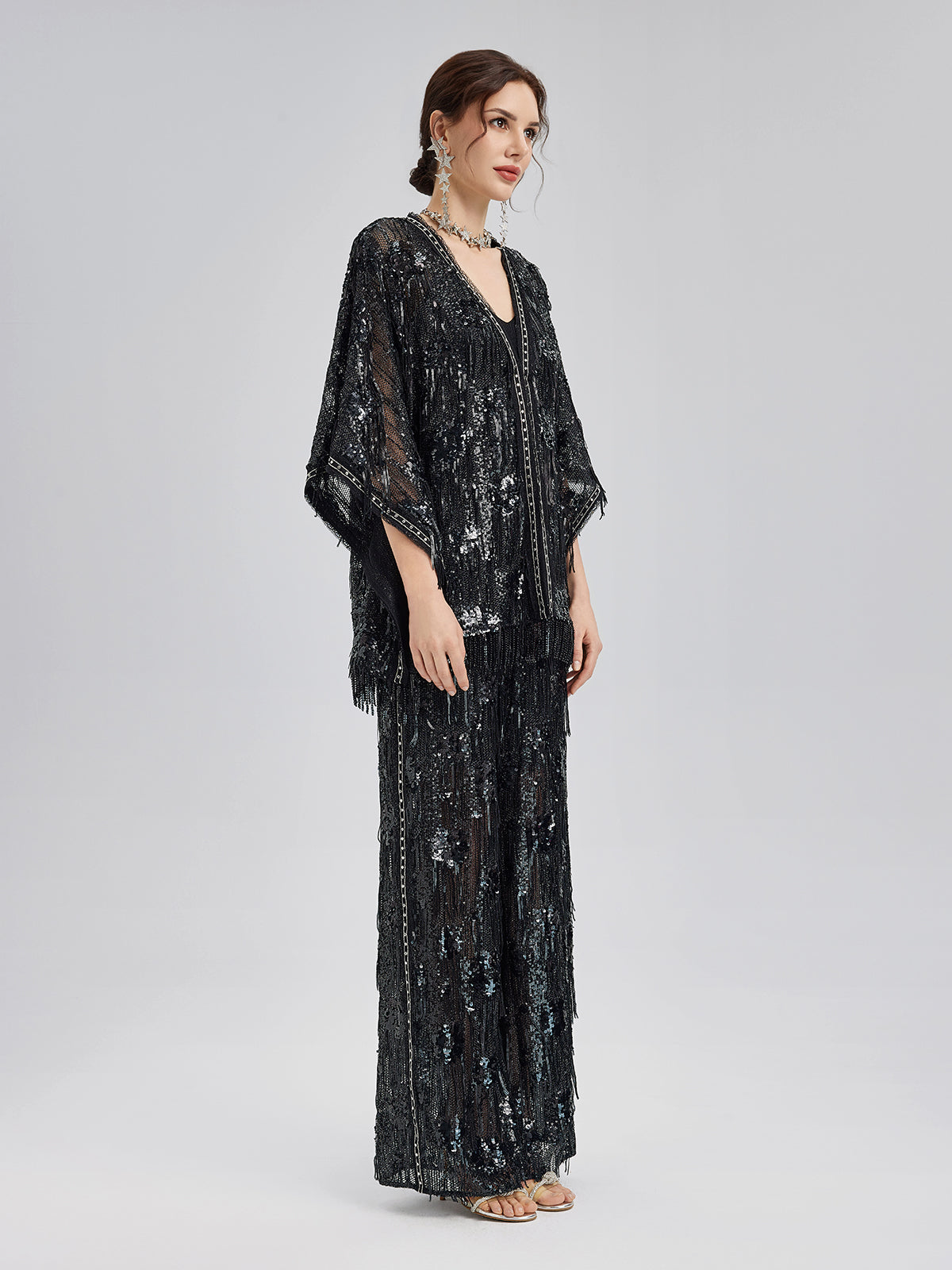 Final Sale | Custom Sequin Fringe Rock Pants