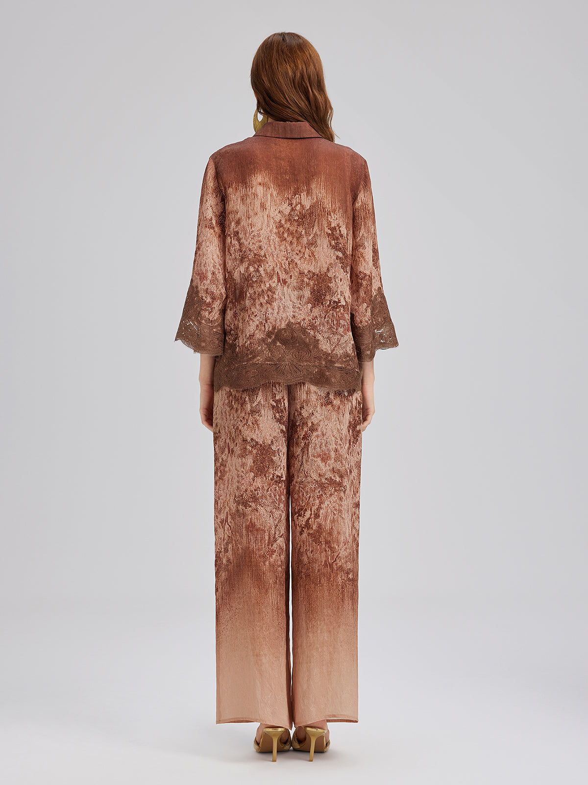 Ombre Lace Panel Shirt