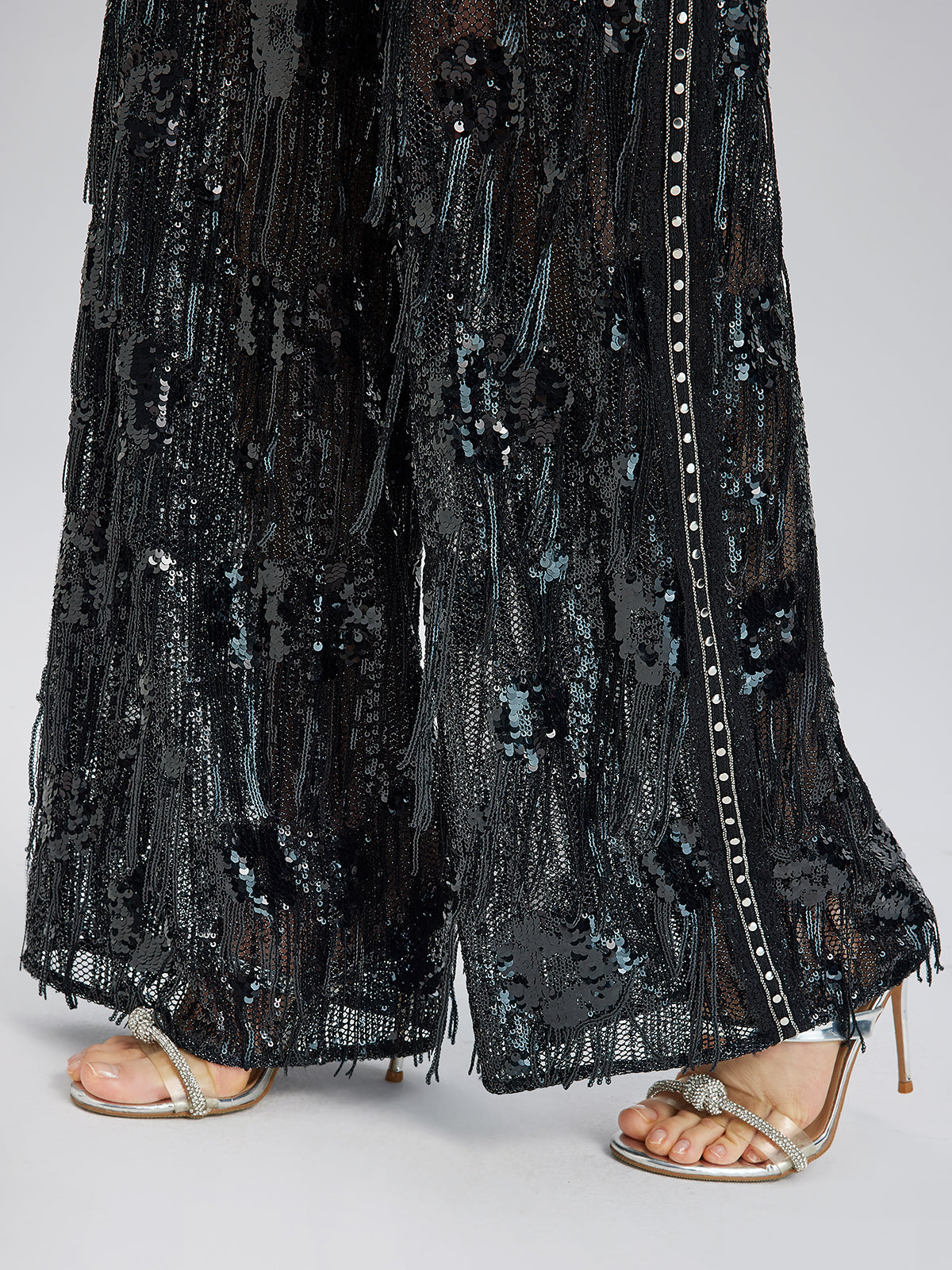 Final Sale | Custom Sequin Fringe Rock Pants