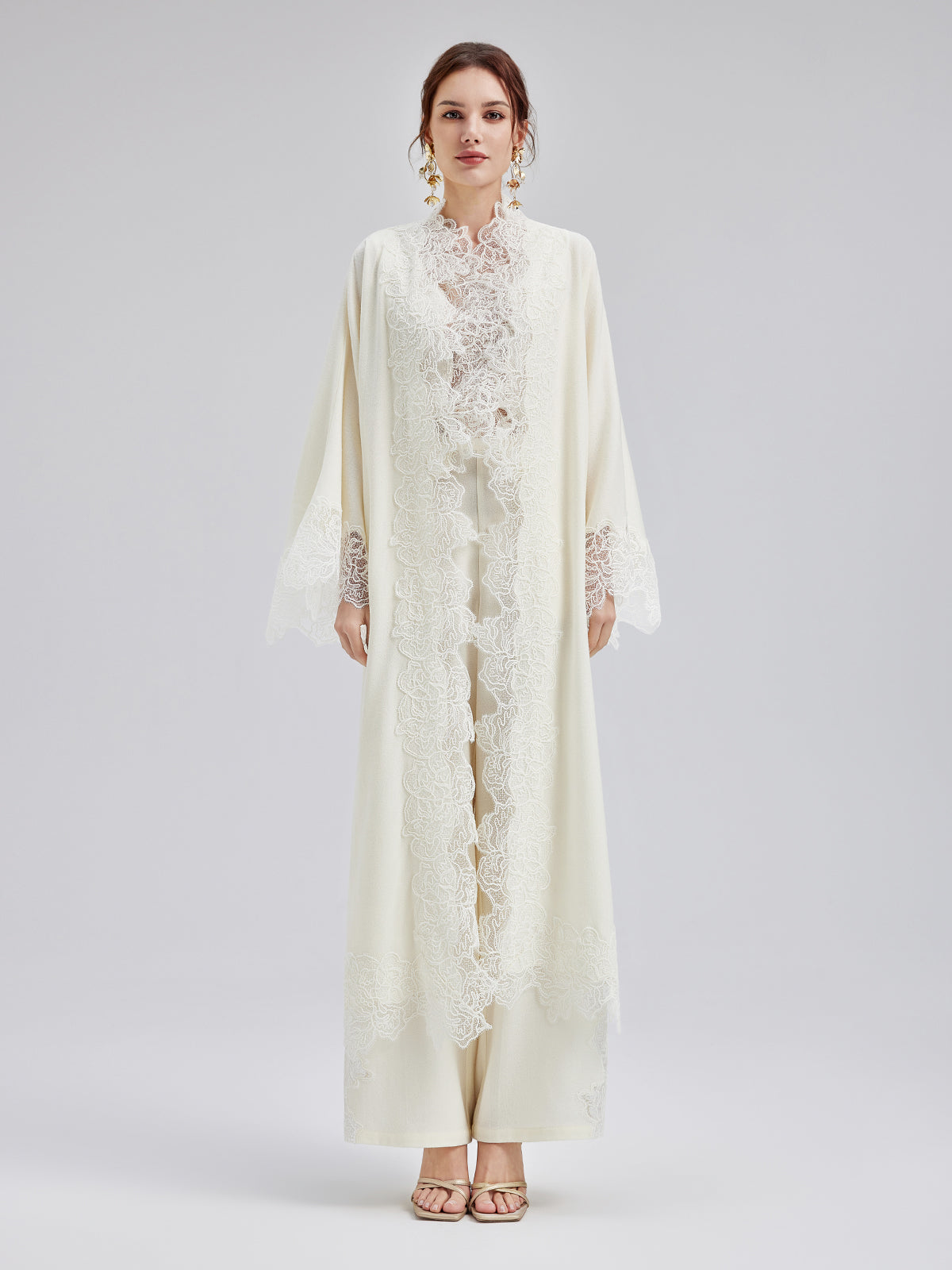 Final Sale | French Wool Lace Three-Piece Set