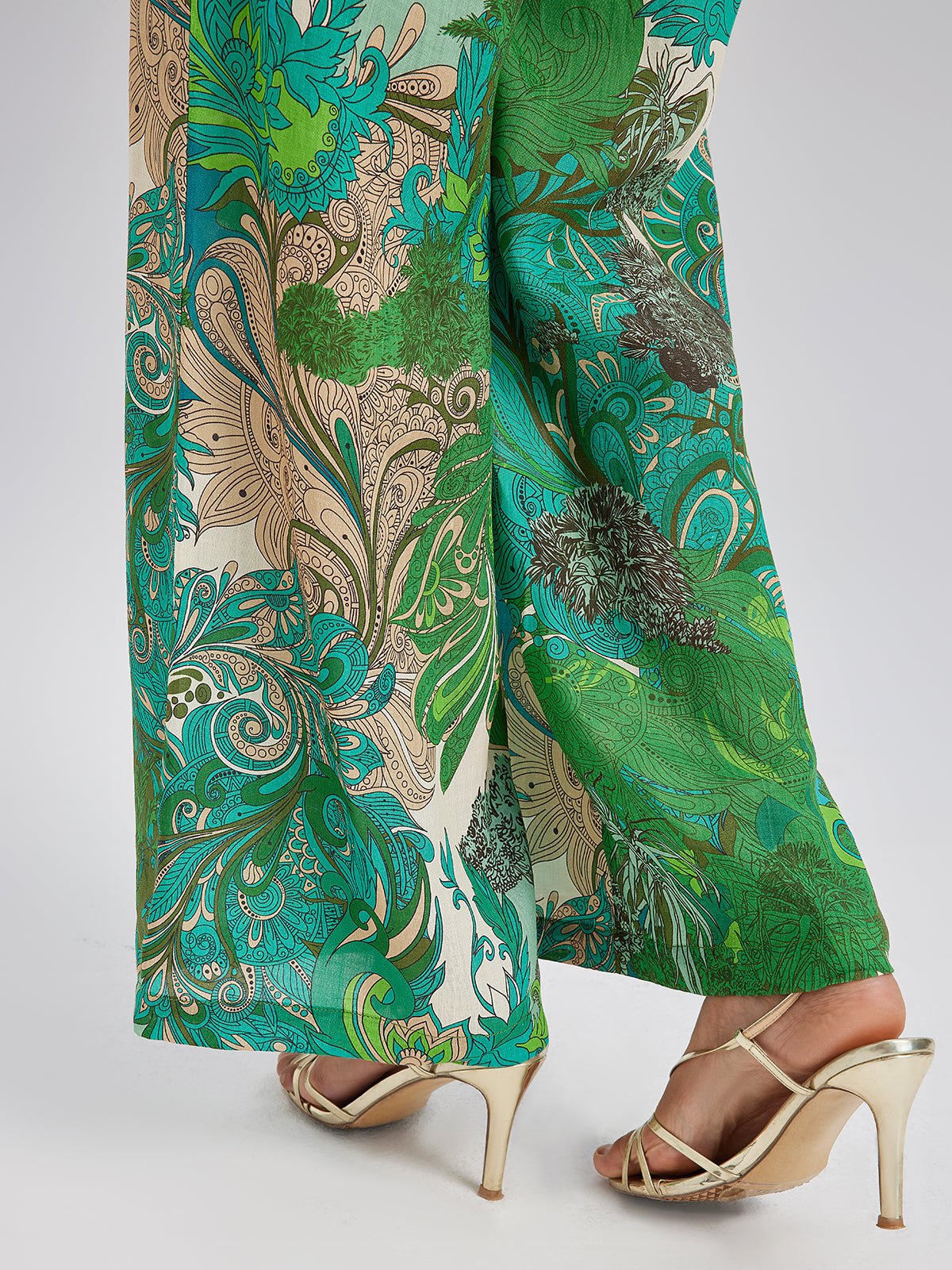 Final Sale | Elastic Waist Floral Printed Ramie Pants