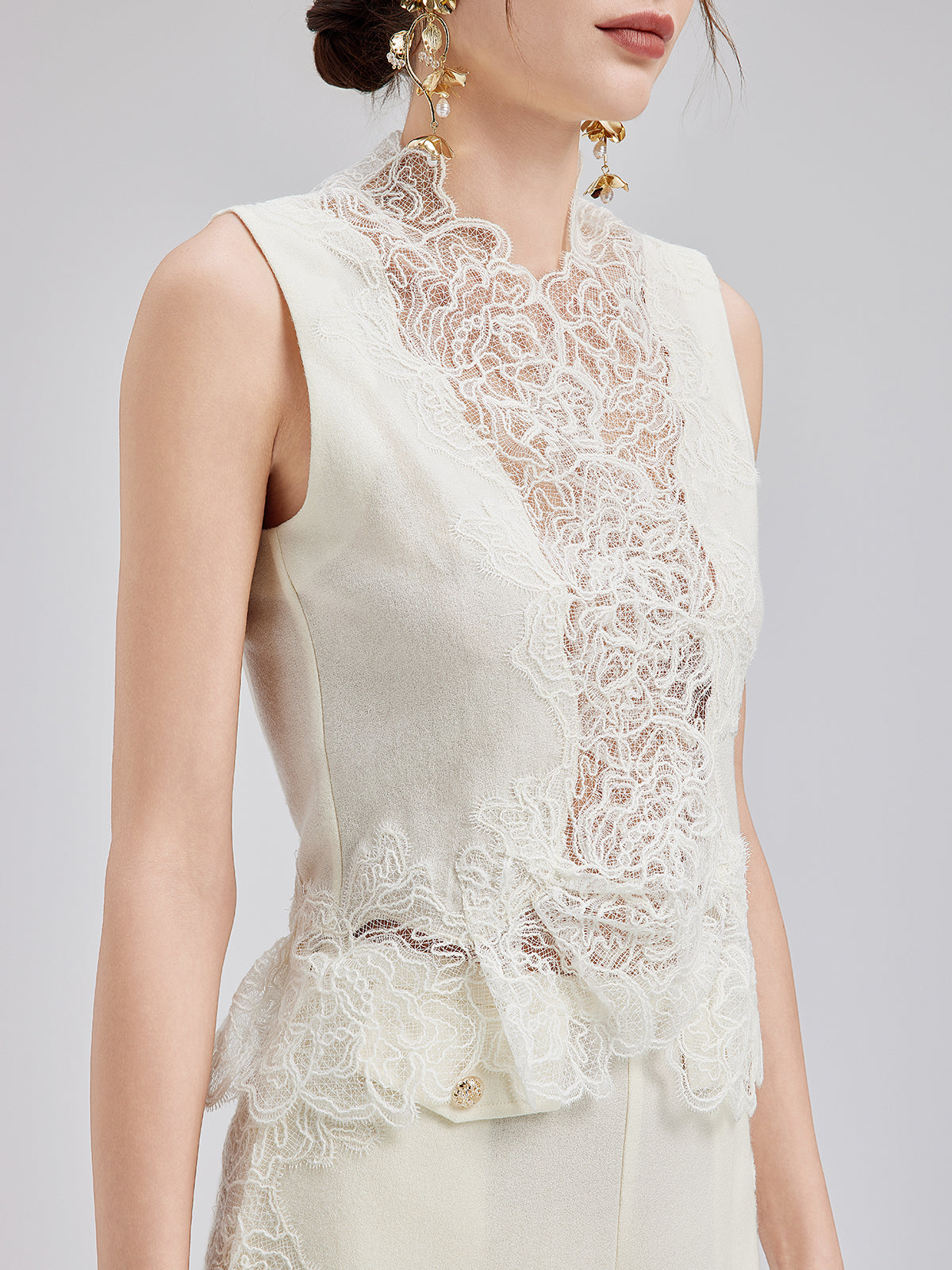 Final Sale | French Wool Lace Three-Piece Set