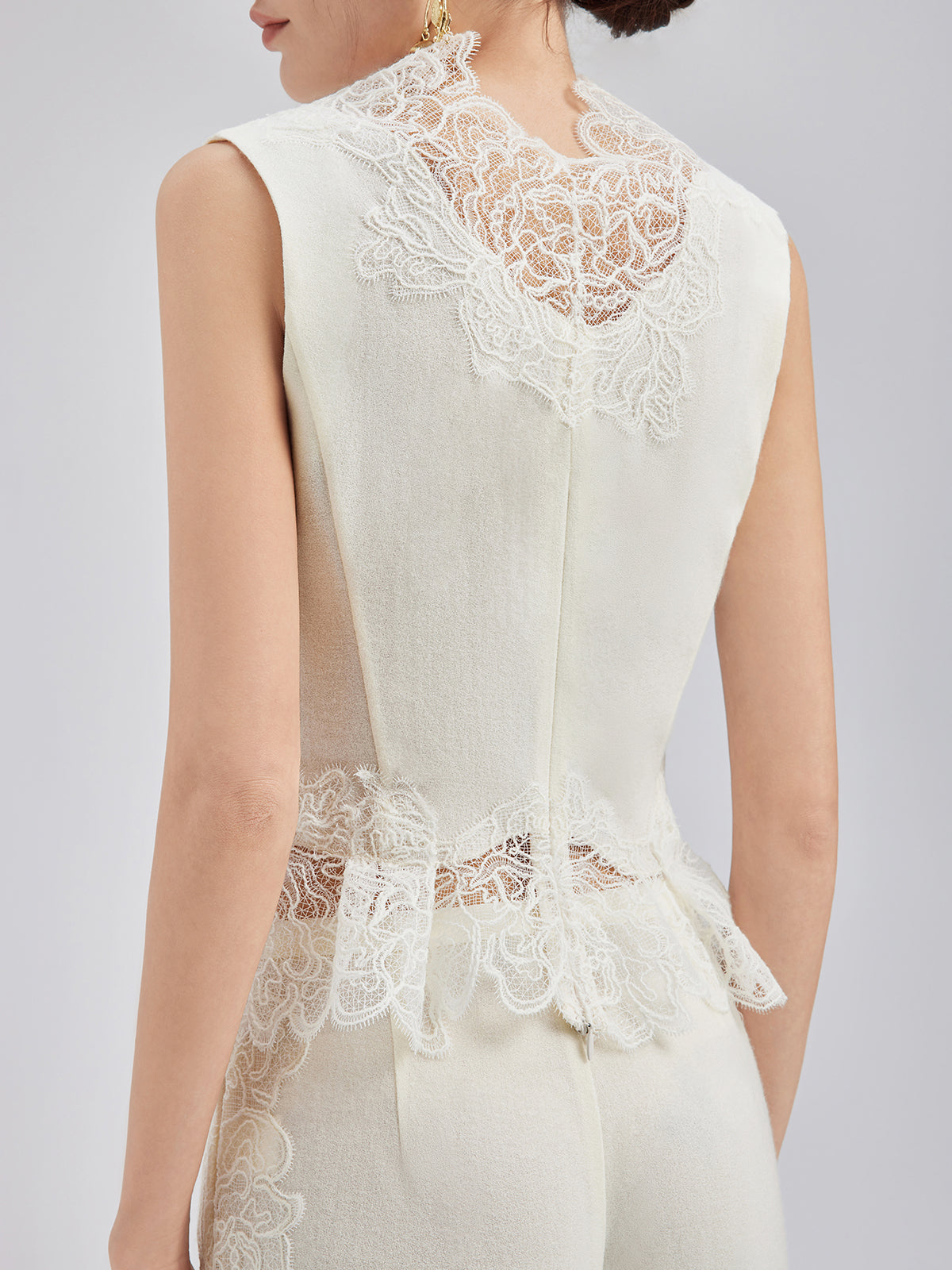 Final Sale | French Wool Lace Three-Piece Set