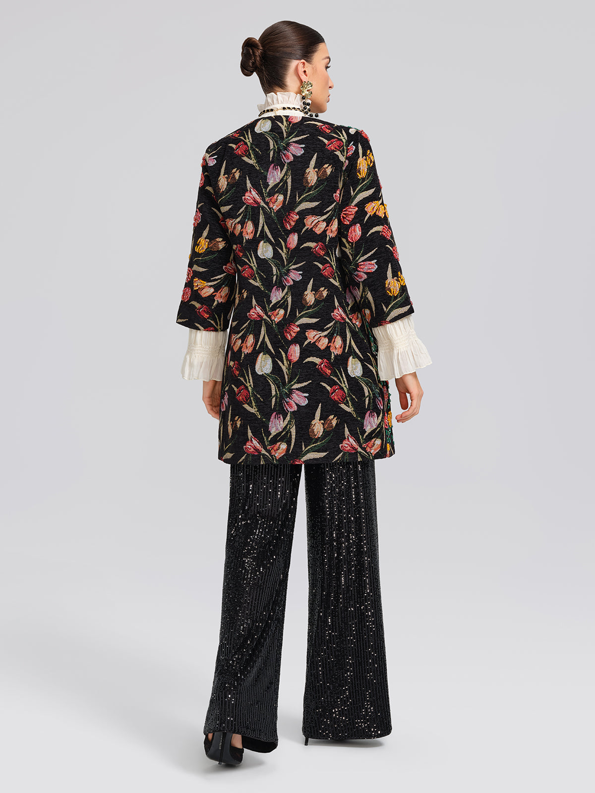 3D Hand-Beaded Statement Jacket