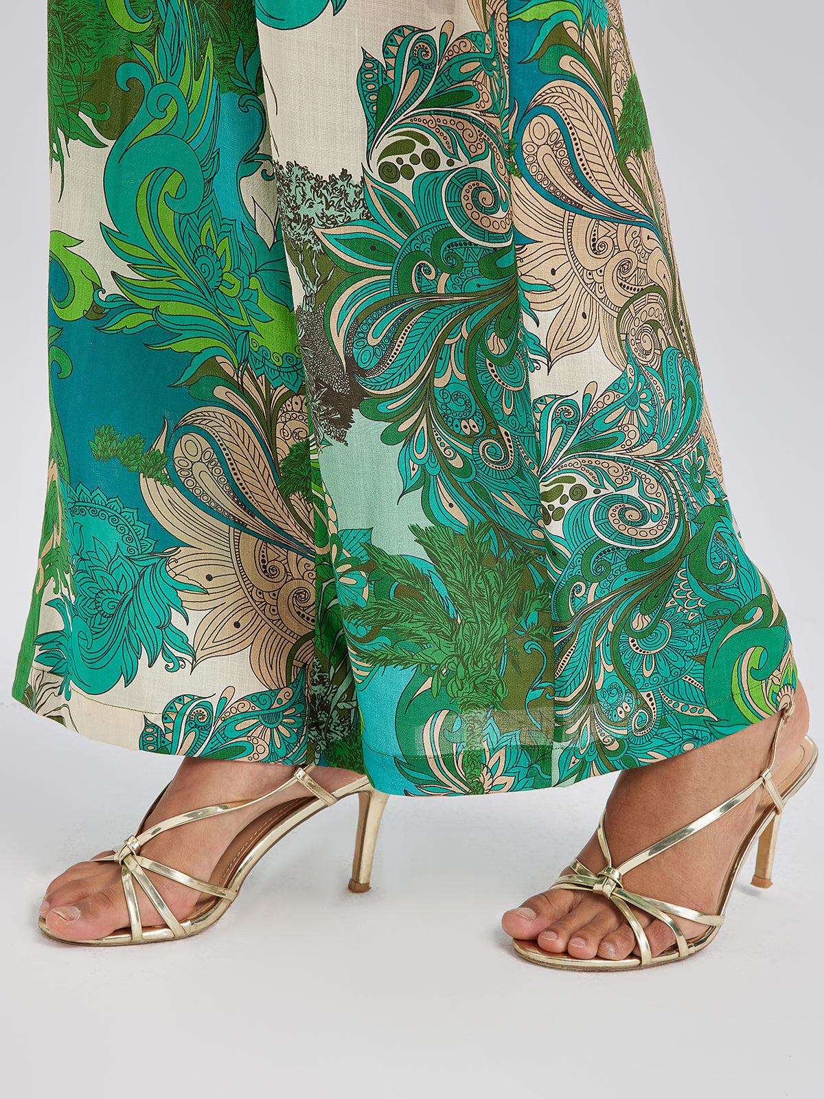 Final Sale | Elastic Waist Floral Printed Ramie Pants