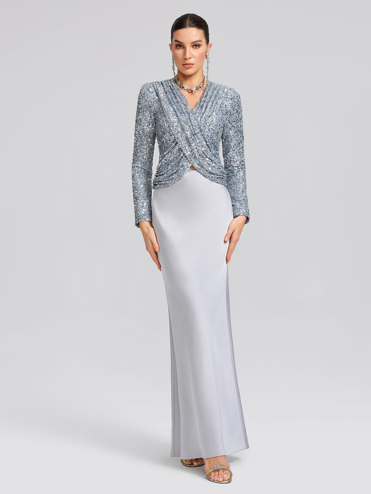 Acetate Satin Mermaid Maxi Skirt