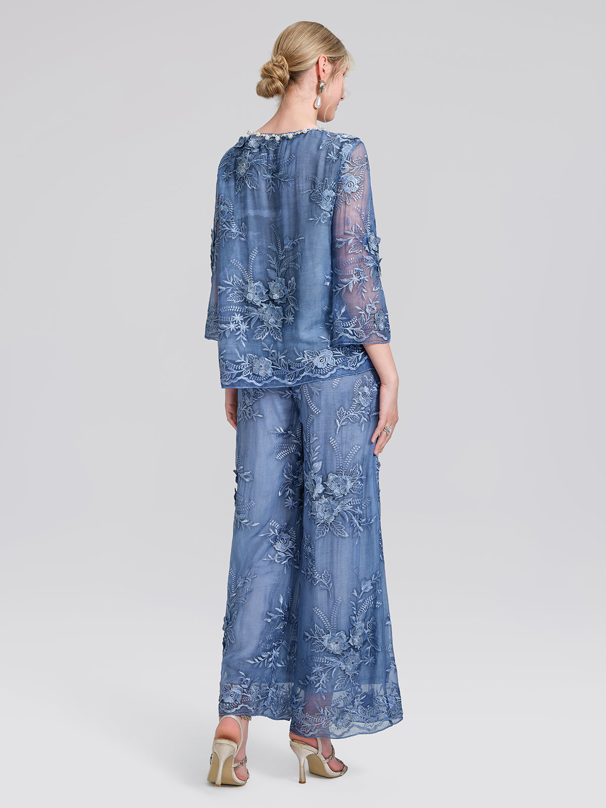Mulberry Silk Embroidered Beaded Blouse