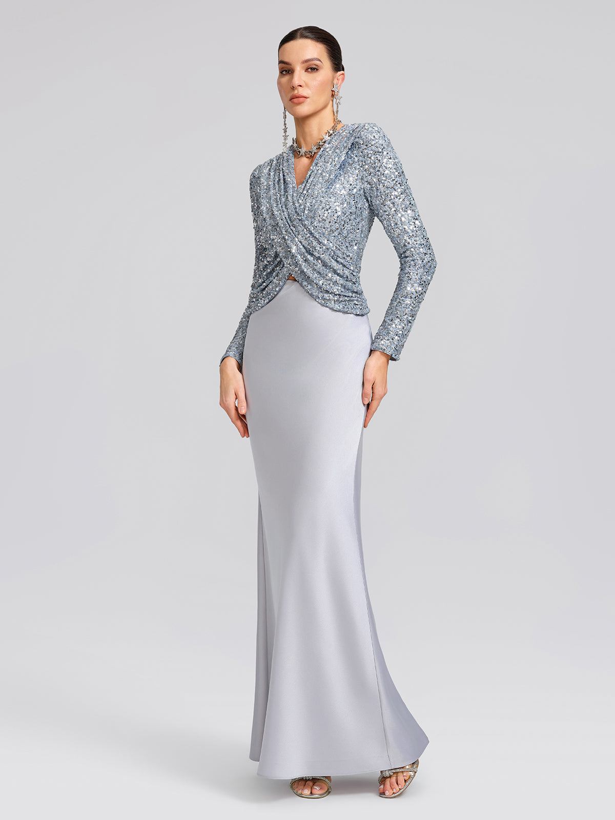 Acetate Satin Mermaid Maxi Skirt