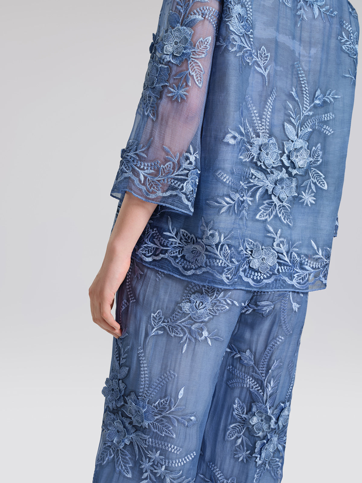 Mulberry Silk Embroidered Beaded Blouse