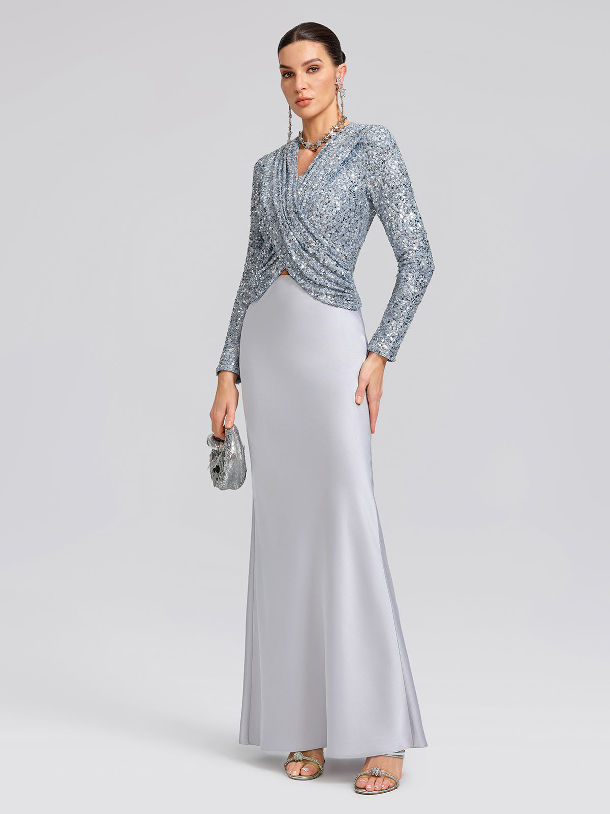 Acetate Satin Mermaid Maxi Skirt