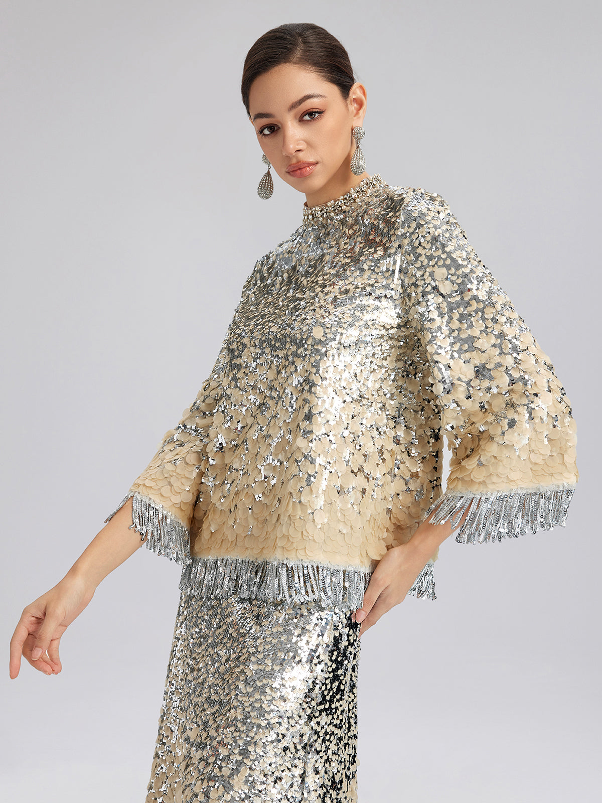 Minimal garment with refined cut and soft fabric