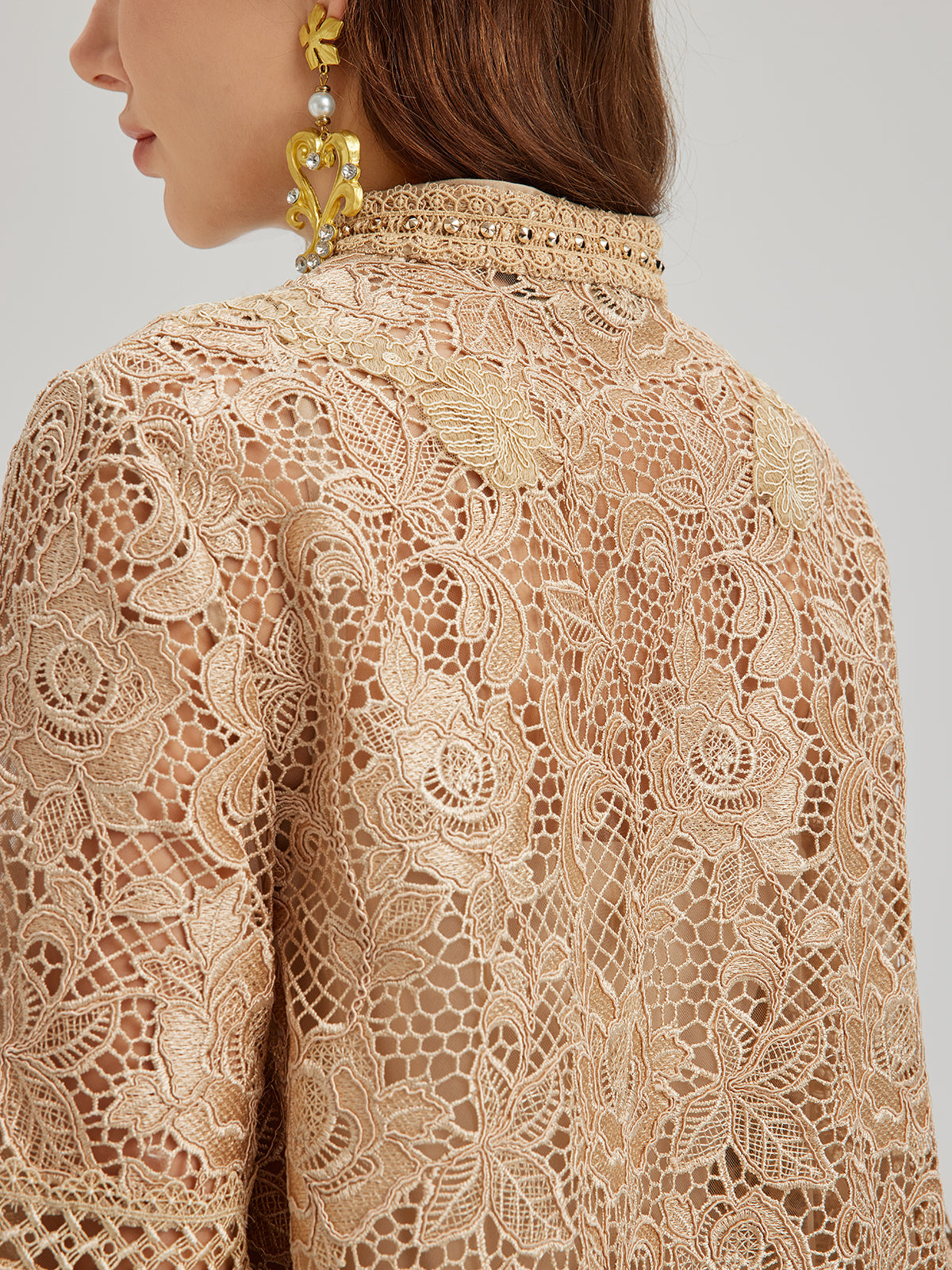 Handcrafted Ribbed Lace Bohemian Top